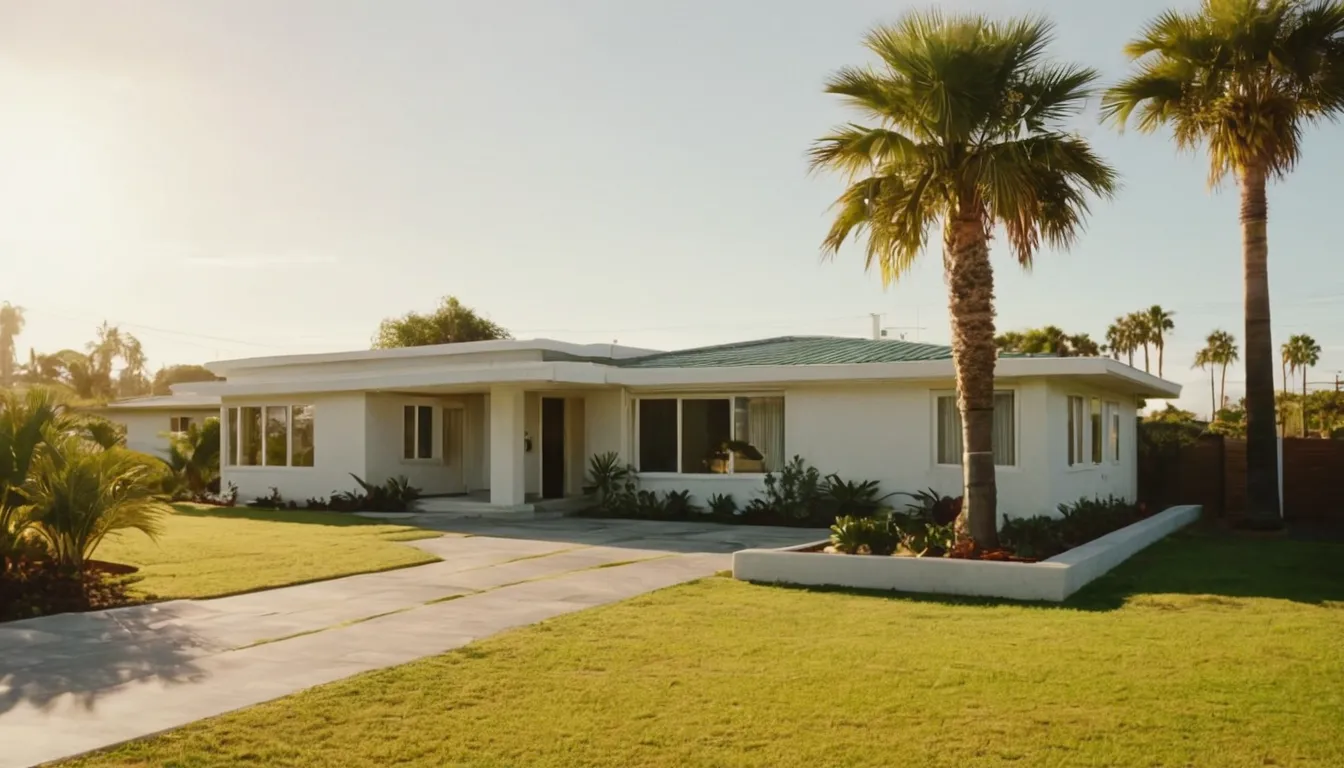 Older Plant City home with newly installed windows in the afternoon light