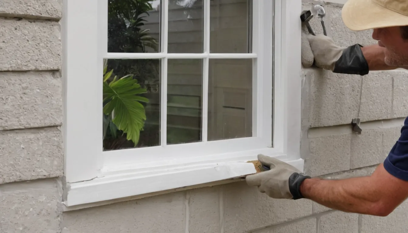 Provider setting a new energy efficient window into an older home near Plant City